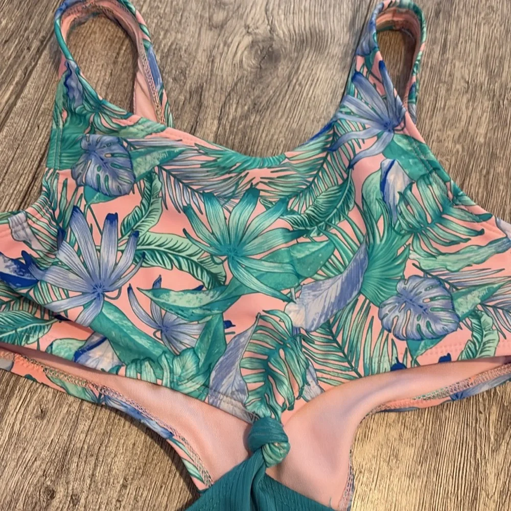 Tropical Print Cutout Swimsuit